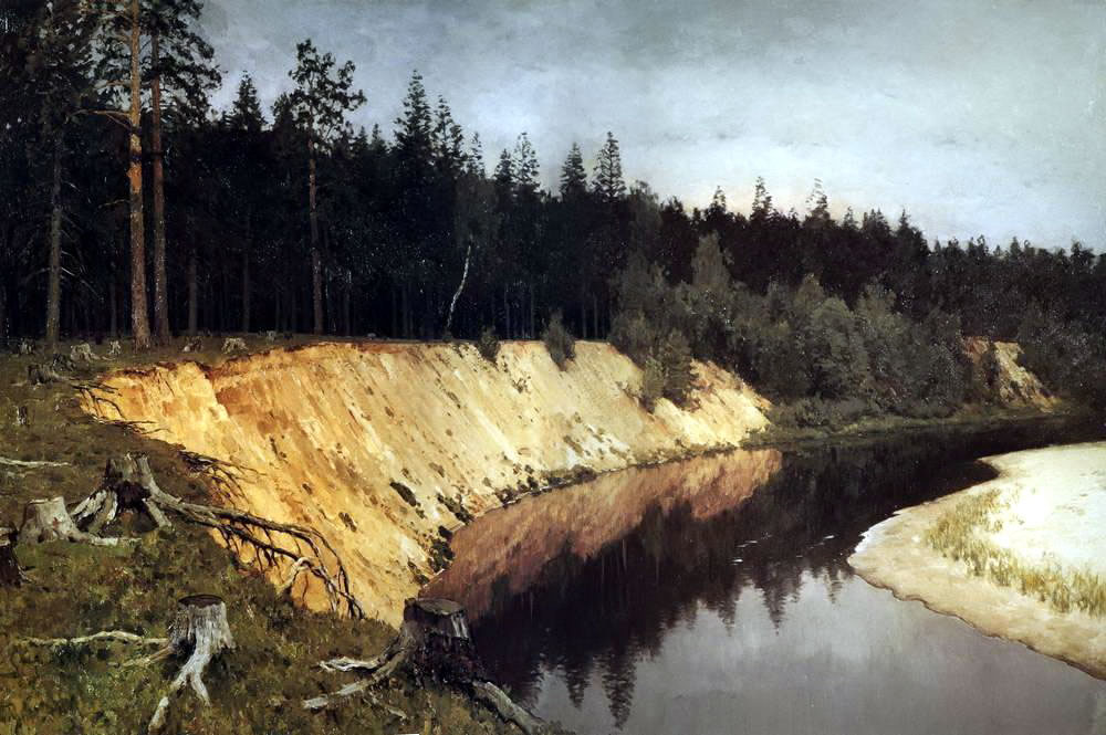 Сочинение по картине И.И. Левитана «Лесистый берег»